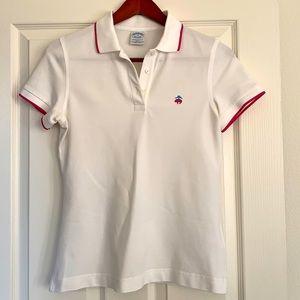 Brooks Brothers Small white cotton polo shirt